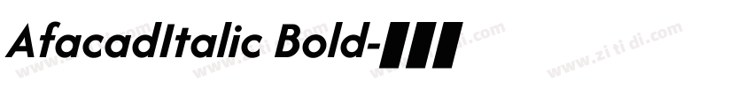 AfacadItalic Bold字体转换
